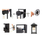 Energetic Lighting Modern 15" Coach Light - 800lm Matte Black Wall Light