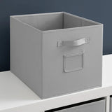 O'nin 8-Cube Room Divider with Fabric Bins, Horizontal Vertical Storage Shelf