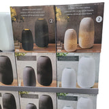 Set of 2 Evergreen LED Porcelain Lantern - Decorative Handmade Porcelain Lantern