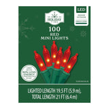 Holiday Time 21 Ft 100-Count Incandescent Mini Christmas String Lights, 2 Pack
