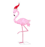 Member’s Mark 6' Pre-Lit Holiday Flamingo with Santa Hat & 100 Twinkling LED Lights