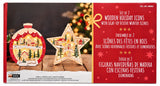 11" H Wooden Christmas Light Up Icons Star and Ornament 3D LED Statues, Set of 2
