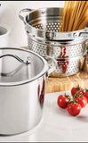 Tramontina 8-Quart Stainless Steel Multicooker, Tri-ply Base Stock Pot