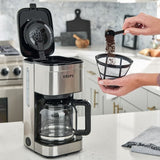 KRUPS Simply Brew 10-Cup Drip Coffee Maker with Glass Carafe and Reusable Filter
