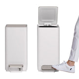 Kohler 2-Pack 6L Stainless Steel Step Trash Can - Fingerprint Proof Soft Close