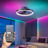 DREO 20" Smart LED Fandelier, RGBIC Color-Changing Ceiling Fan Light 4400 Lumens