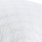 Martha Stewart Garden Trellis Quilted Pillow, 2-Pack Cotton-Tencel Cover Medium