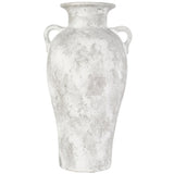Elements Rustic Ceramic Amphora Vase – Stoneware Decorative Vase with Double Handles, Watertight Floral Display Accent