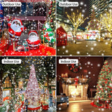 Christmas Snowflake LED Moving Snowfall Rainbow Projector Light