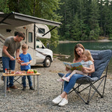 KingCamp Oversized Padded High Back Camping Chair – Heavy Duty Folding Outdoor Chair with Ergonomic Backrest, Removable Washable Cover, 300 lb Capacity