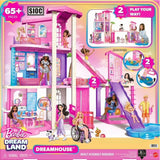 Barbie Dreamhouse Dollhouse with 2 Houses, 2 Pools, 2 Slides, Elevator & 65+ Accessories