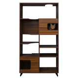 Clifford Cat Tree Bookshelf, Modern Cat Condo with Climbable Shelves