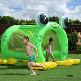 H2OGO! Giant Inflatable Froggy Fun Sprinkler Tunnel for Kids Ages 2+, Outdoor Water Play Sprinkler Toy