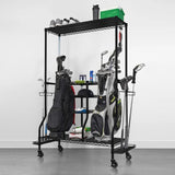 SafeRacks Golf Bag and Equipment Storage Steel Rack for Two Tour Sized Cart Bags