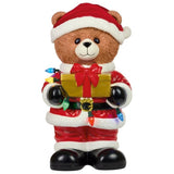 23.6" 2-in-1 Holiday Bear Greeter, Halloween Ghost & Santa LED Light Figurine