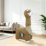Catry Alpaca 47.2" All-in-one Cat Tree with Cozy Condo & Soft Plush Alpaca Condo