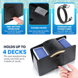 Automatic Card Shuffler for 1–4 Decks, USB Rechargeable Card Dealer Machine