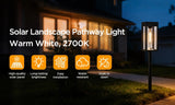 Lutec 4-pack 25 Lm Solar LED Pathway Lights - Aluminum Glass Frame Garden Lights