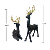 Member's Mark 2-Piece 48" Large Carved Deer Statues with Bronze-Look Finish