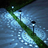 ExcMark 10-Pk Solar LED Pathway Lights, 360° Mandala Ground Pattern Circle Glow