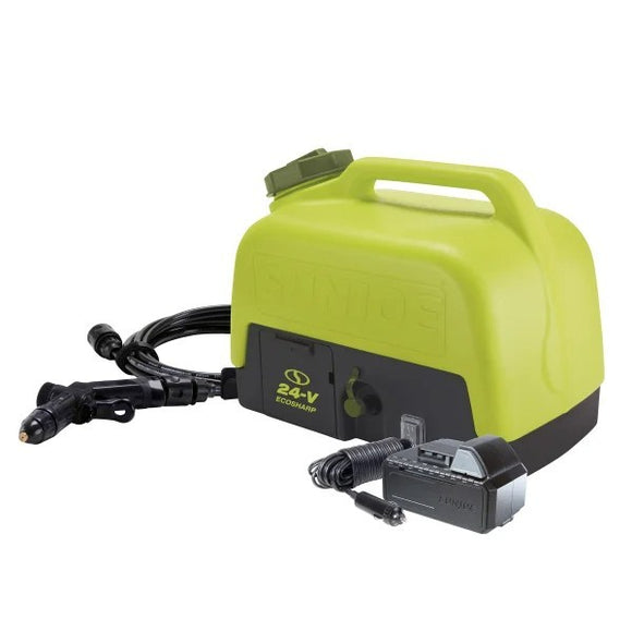 Sun Joe 5.3 Gal 24V Battery Pressurized Portable Shower, WA24C-LTE Spray Washer