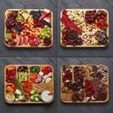Farberware Build-a-Board 11" x 14" Bamboo Charcuterie Board w/ Locking Lids 2-pk