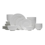 40-Piece Mikasa Lattice White Bone China Dinnerware Set – Service for 8