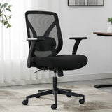 True Innovations Mesh Office Chair, Ergonomic Lumbar Adjustable Arms Mid Back 275lb