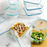 Snapware Pyrex 18-Piece Glass Food Storage Set – 9 Glass Containers with Airtight Locking Lids