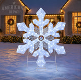 Member’s Mark 42" Pre-Lit Crystal Iced Snowflake with 192 Color-Changing LED Lights