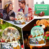 Christmas Music Snow Globe – Christmas Village Scene, Nativity, Holy Angel