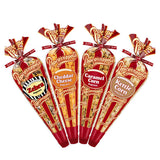 24-Pack Popcornopolis Ultimate Classic Tall Popcorn Cones – Caramel, Cheddar, Kettle & Zebra Variety