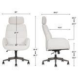 Elle Decor Arlo High Back Office Chair – Memory Foam & Coil Cushion, Reclining Ergonomic Task Chair