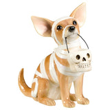 Halloween Dog Figurines Set of 2 - Tabletop Vampire Yorkie & Mummy Chihuahua
