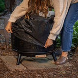 TIKI Brand 25" Celebration Smokeless Fire Pit with Cover, Wood & Pellet Burning