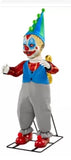 Wind-Up Wally 4 ft. 10" Animated Clown Halloween Prop with Pop-Up Scare
