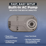 Bestway Tritech 22" King Air Mattress with Built-In Pump & Antimicrobial Coat