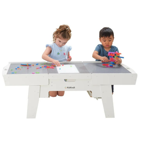 KidKraft Building Bricks Play N Store Mega Glow Activity Table w/210 Bricks