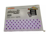 Sylvania Stay Lit Platinum 200 LED Mini Lights with Remote, Fast 24hr Shipping