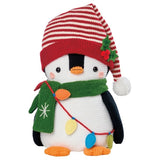 16.5–19.6" Knit Holiday Shelf Sitters, Set of 2, Weighted Christmas Plush Décor