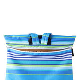 Melino Folding Acacia Wood Frame Beach Lounger with Tray Table