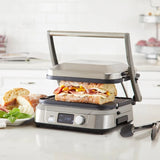 Cuisinart 5-in-1 Reversible Griddler, Digital Grill Griddle Contact Grill Panin