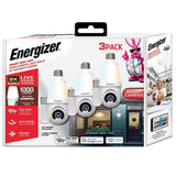 Energizer 1000-Lumen Smart Wi-Fi Light Bulb Security Cameras, 3-Count