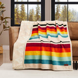 Pendleton Reversible Plush Throw, 600 GSM 50" x 70" Printed Patterns Throw