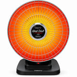 Presto HeatDish Plus Tilt Parabolic Electric Heater, 1000W, Adjustable Heat