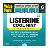 Listerine Cool Mint PocketPaks Breath Strips 432 Count 6-Pack Fresh Breath