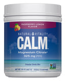 Natural Vitality CALM Magnesium Citrate Powder – Raspberry Magnesium Drink Mix, 20 oz, Vegan & Gluten Free