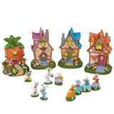 Disney 13-piece Musical Light-up Easter Spring Village, Lighted Carrot House