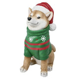 Holiday Dog Greeter Resin Porch Statue, Doodle Bernese Mountain Dog or Shiba Inu