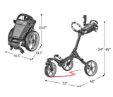 Caddytek AUTO +360 Golf Push Cart – Auto Fold, 3 Wheels, Swivel Front Wheel